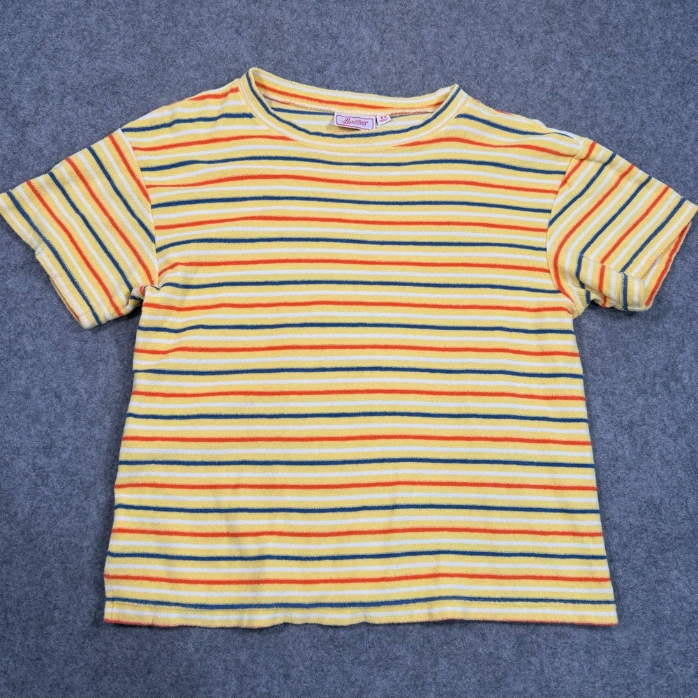 Hammies Yellow Blue Orange Striped Terry Short Sleeve T-Shirt Men's Size XS